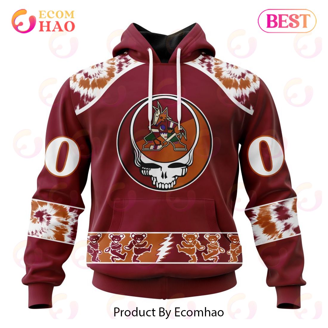 Personalized NHL Arizona Coyotes Special Grateful Dead Design 3D Hoodie