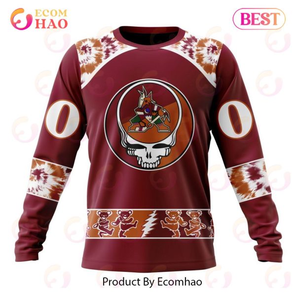 Personalized NHL Arizona Coyotes Special Grateful Dead Design 3D Hoodie