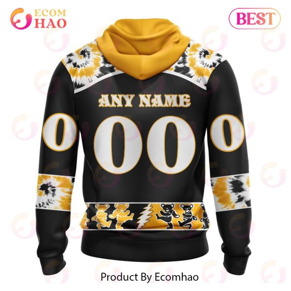 Personalized NHL Boston Bruins Special Grateful Dead Design 3D Hoodie