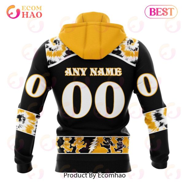 Personalized NHL Boston Bruins Special Grateful Dead Design 3D Hoodie