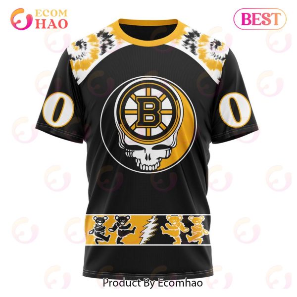 Personalized NHL Boston Bruins Special Grateful Dead Design 3D Hoodie