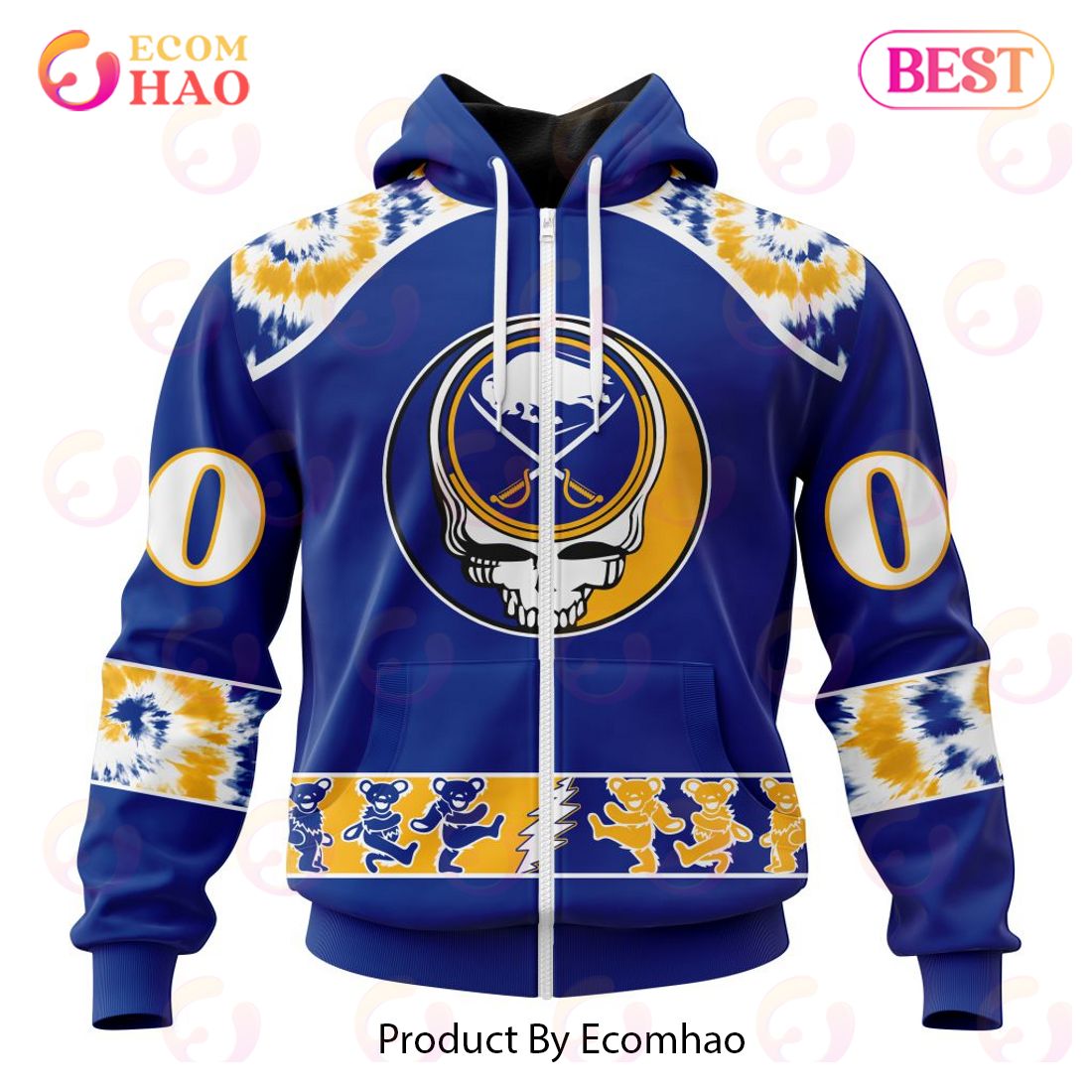 Personalized NHL Buffalo Sabres Special Grateful Dead Design 3D Hoodie