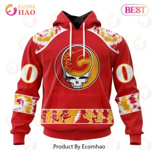 Personalized NHL Calgary Flames Special Grateful Dead Design 3D Hoodie