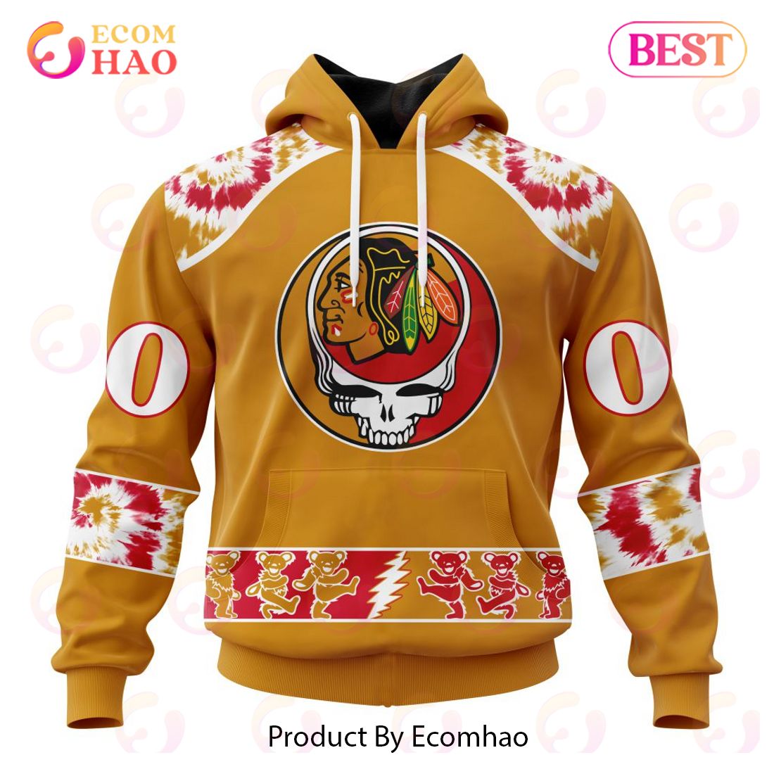 NHL Chicago Blackhawks Halloween Jersey Mickey with Friends 3D Hoodie -  Ecomhao Store