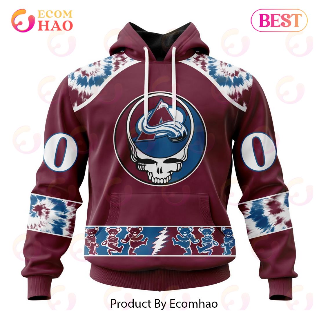 Personalized NHL Chicago Blackhawks Special Grateful Dead Design 3D Hoodie