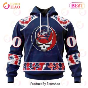 Personalized NHL Columbus Blue Jackets Special Grateful Dead Design 3D Hoodie