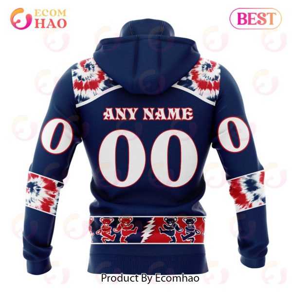 Personalized NHL Columbus Blue Jackets Special Grateful Dead Design 3D Hoodie