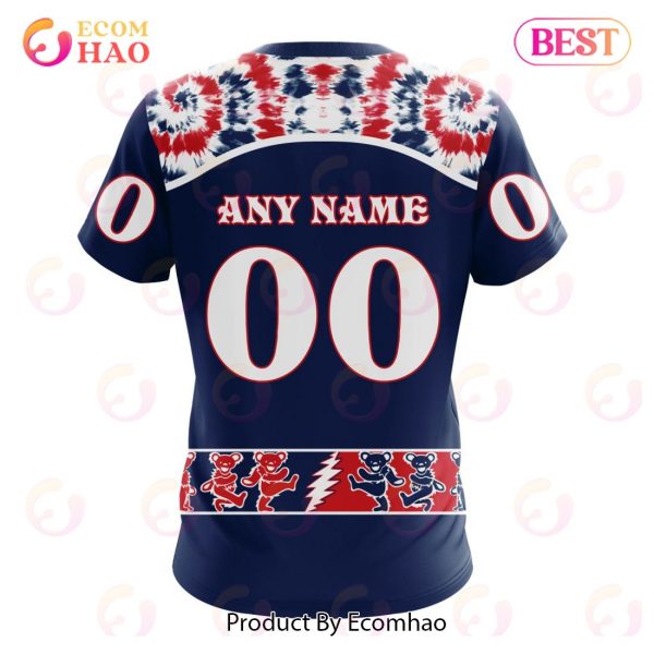 Personalized NHL Columbus Blue Jackets Special Grateful Dead Design 3D Hoodie