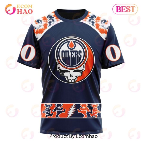 Personalized NHL Edmonton Oilers Special Grateful Dead Design 3D Hoodie