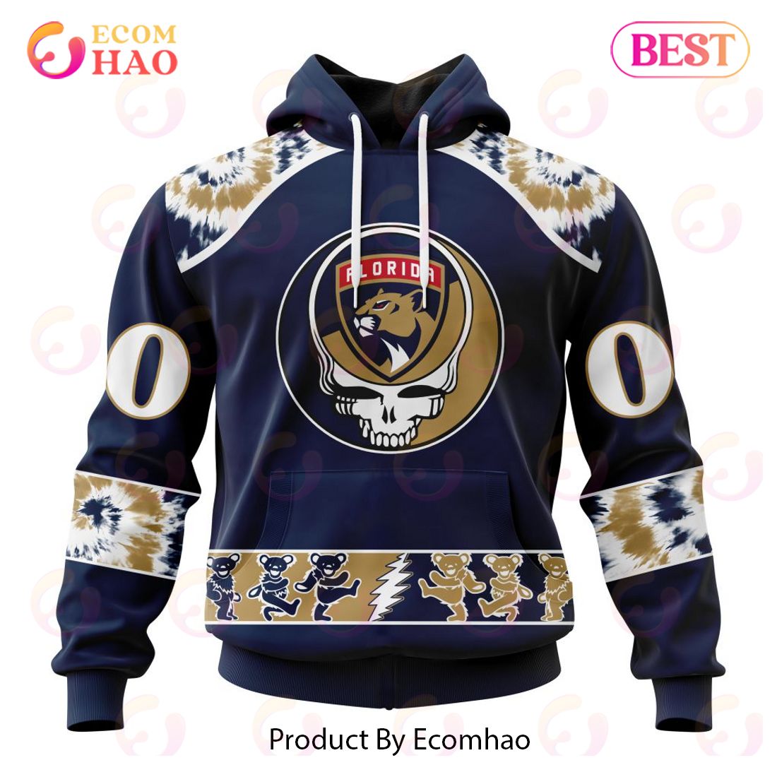 Personalized NHL Florida Panthers Special Grateful Dead Design 3D Hoodie