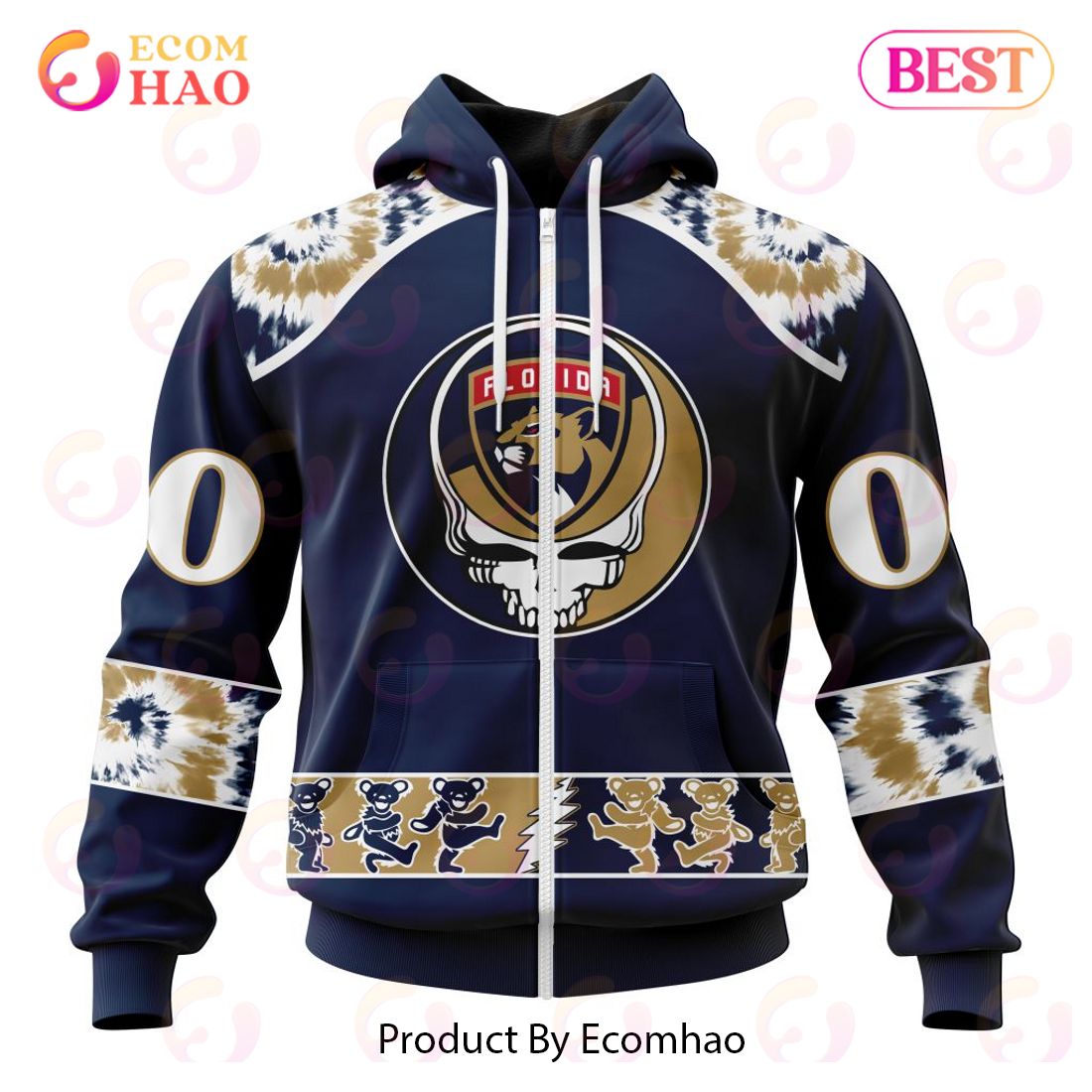 Personalized NHL Florida Panthers Special Grateful Dead Design 3D Hoodie