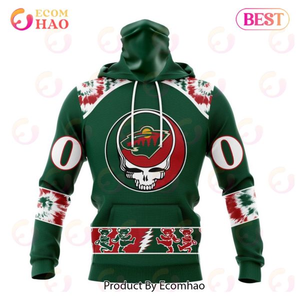 Personalized NHL Minnesota Wild Special Grateful Dead Design 3D Hoodie
