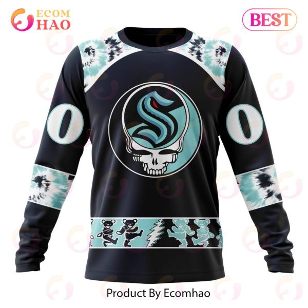 Personalized NHL Seattle Kraken Special Grateful Dead Design 3D Hoodie