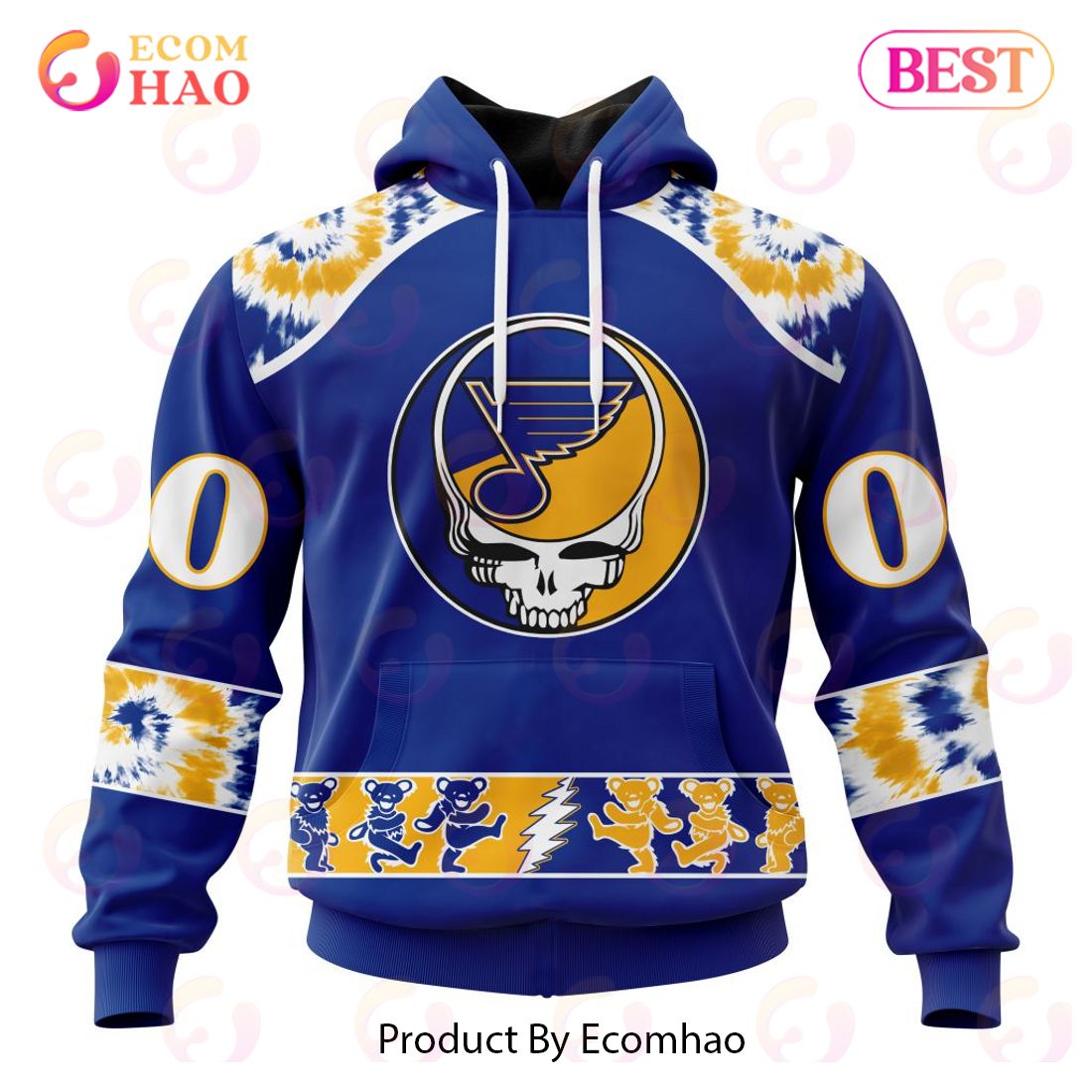 Personalized NHL St. Louis Blues Special Grateful Dead Design 3D Hoodie