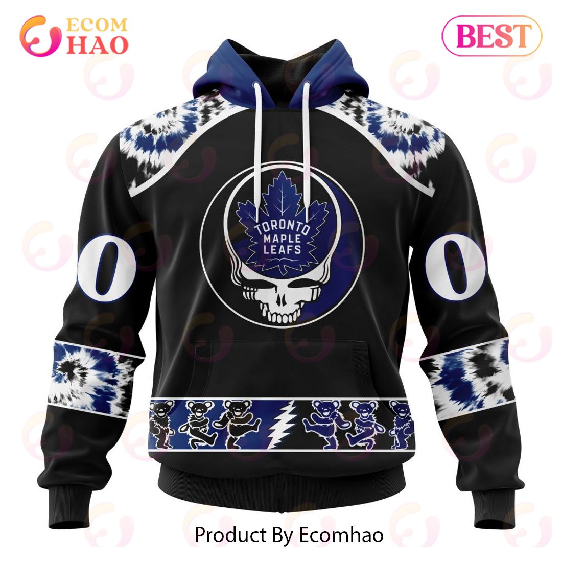 Personalized NHL Toronto Maple Leafs Special Grateful Dead Design 3D Hoodie