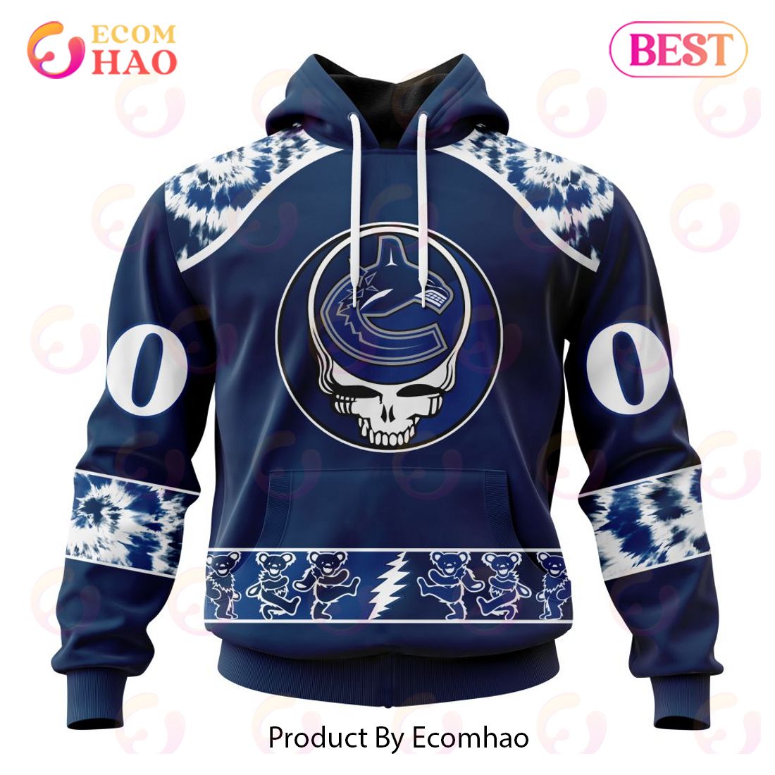 Personalized NHL Vancouver Canucks Special Grateful Dead Design 3D Hoodie