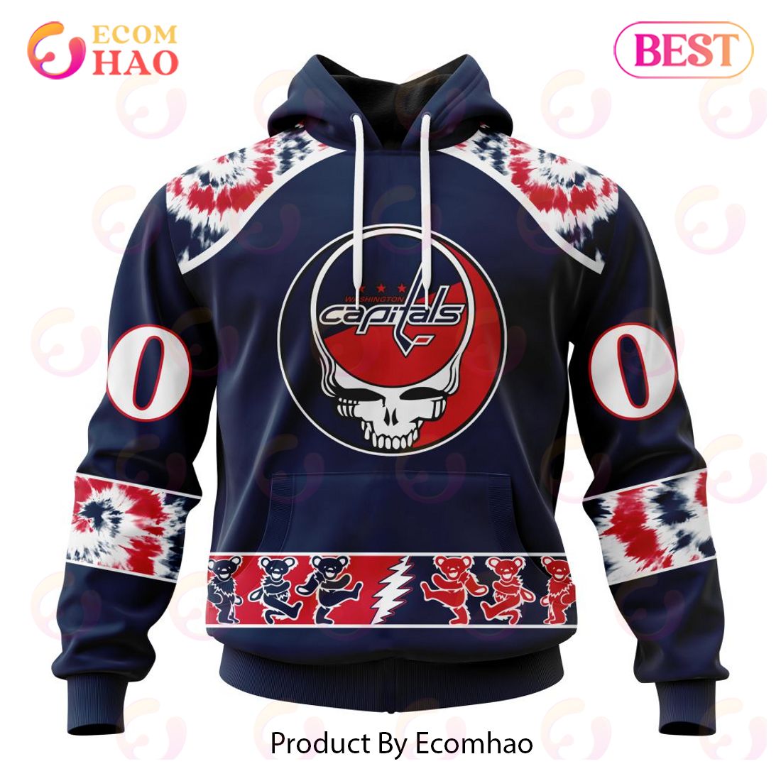 Personalized NHL Winnipeg Jets Special Grateful Dead Design 3D Hoodie