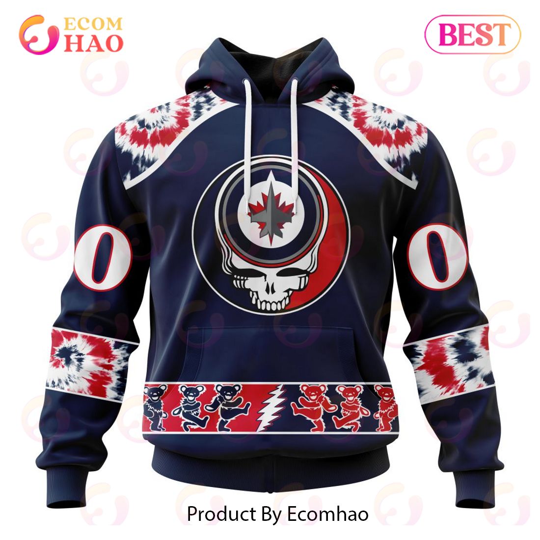 Personalized NHL Washington Capitals Special Grateful Dead Design 3D Hoodie