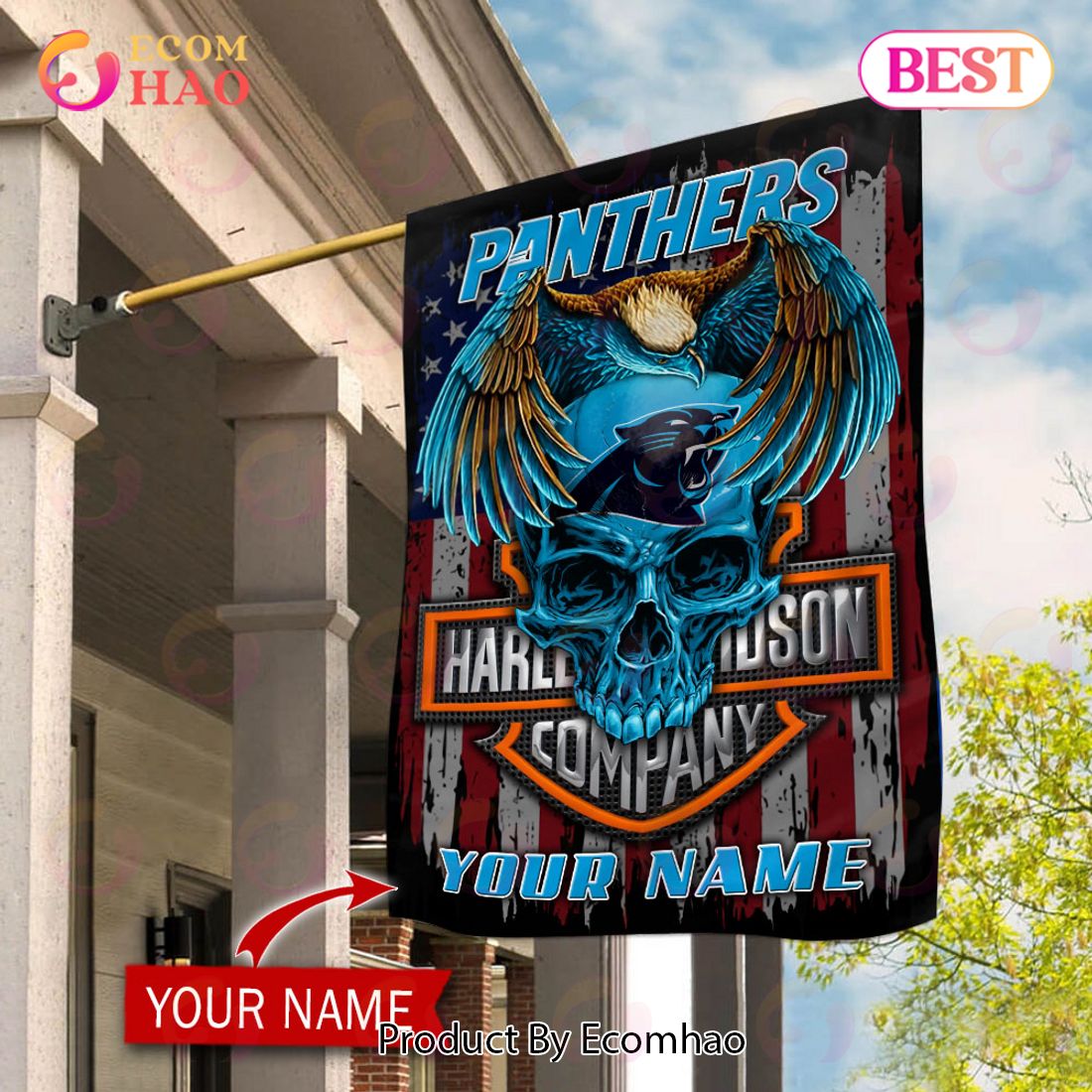 NFL Carolina Panthers X HDM Custom Name Flag