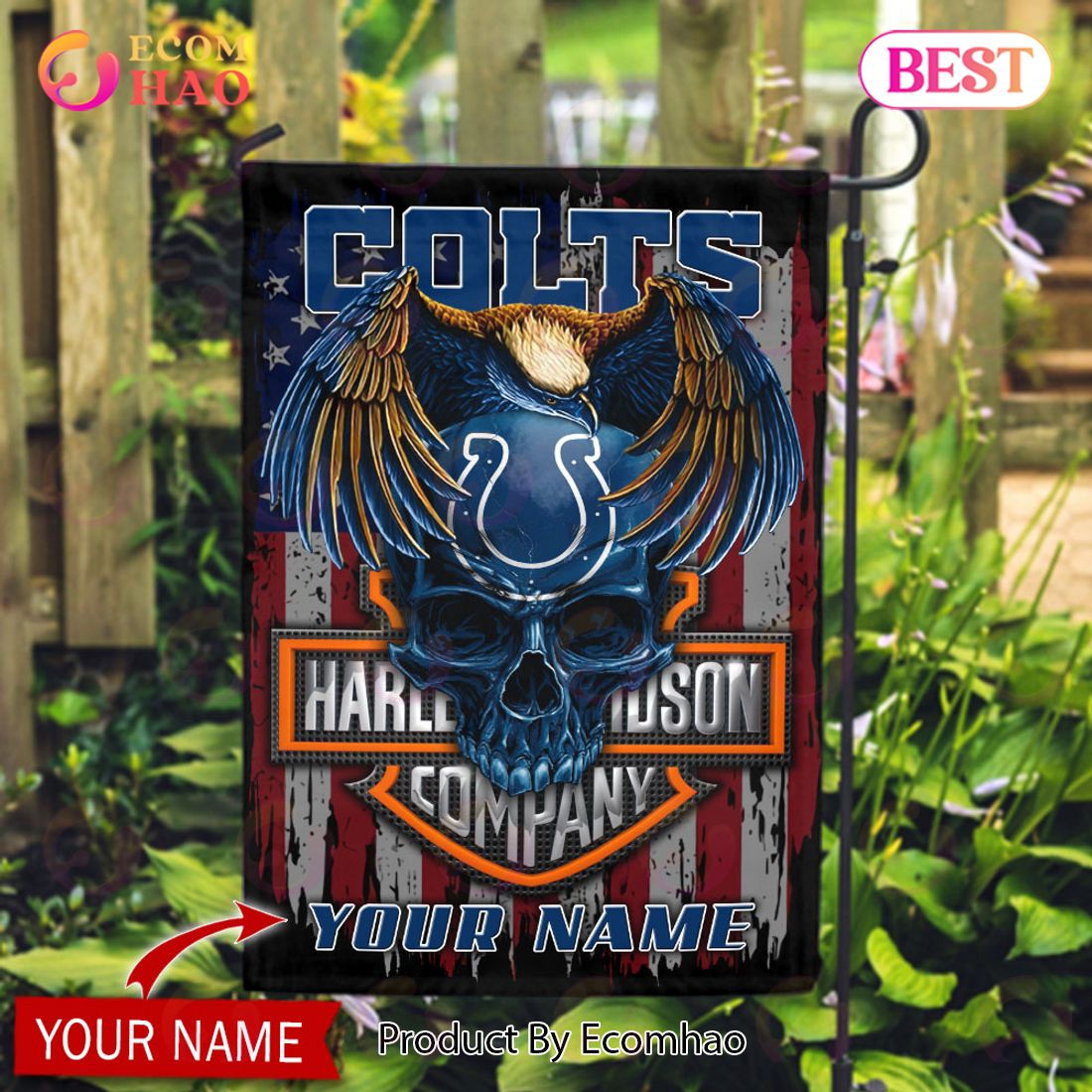 NFL Indianapolis Colts X HDM Custom Name Flag