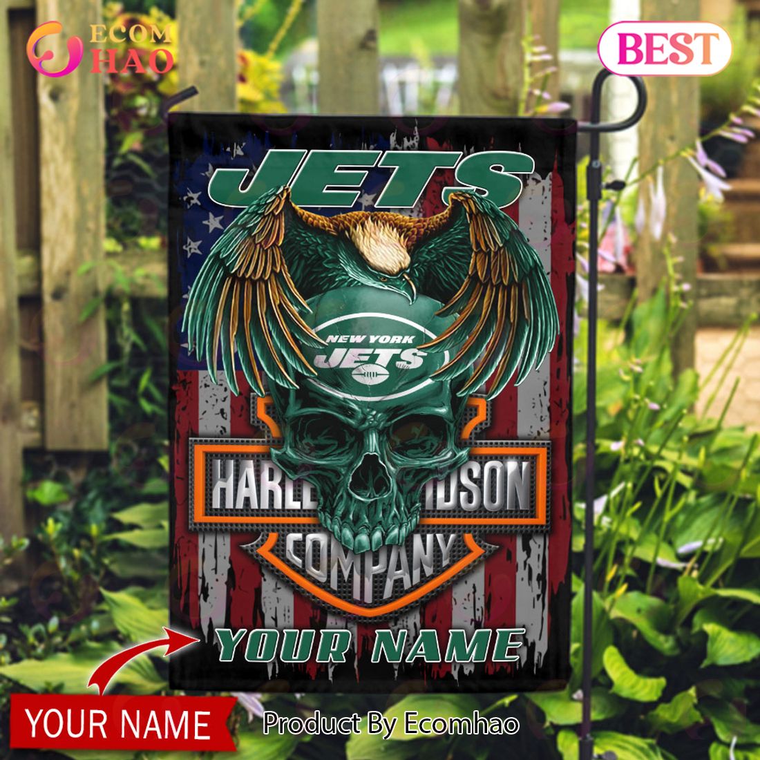 NFL New York Jets X HDM Custom Name Flag