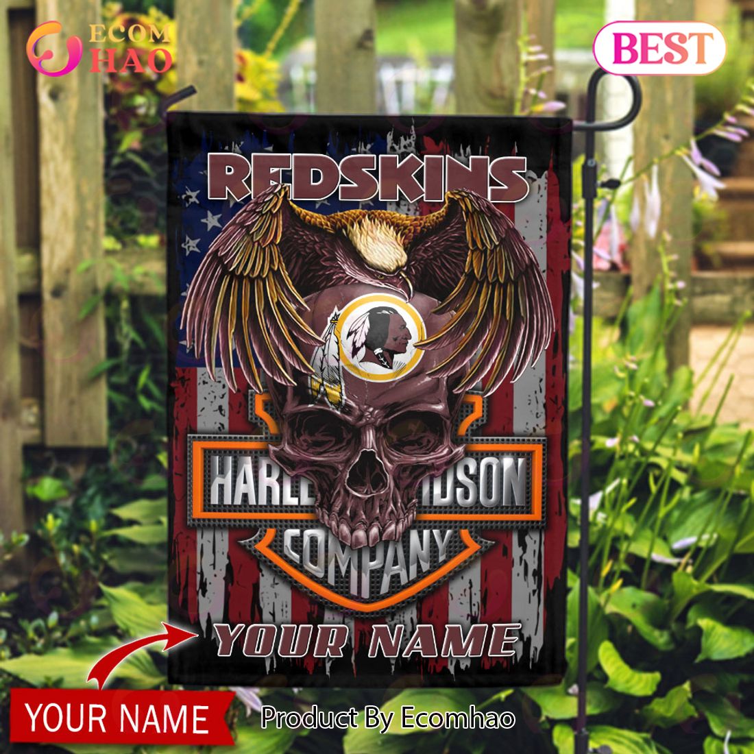 NFL Washington Redskins X HDM Custom Name Flag