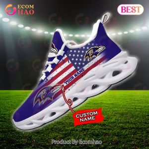 Custom Name – Baltimore Ravens – Personalized Max Soul Shoes