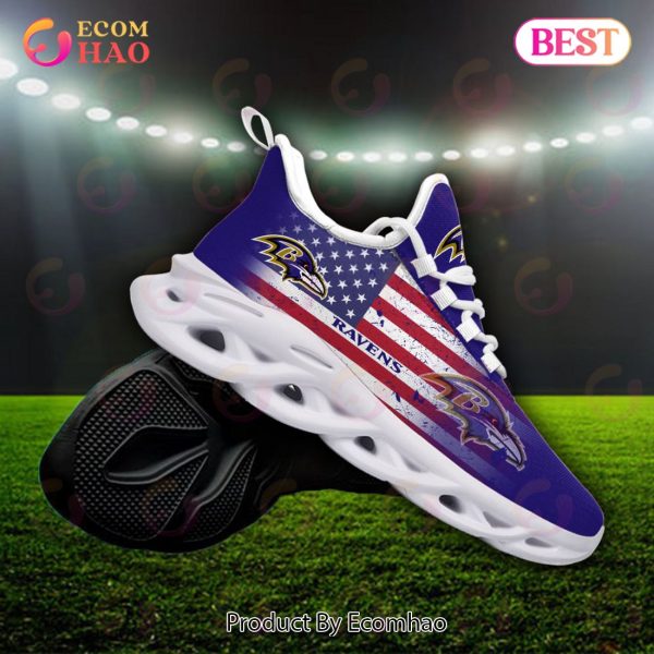 Custom Name – Baltimore Ravens – Personalized Max Soul Shoes