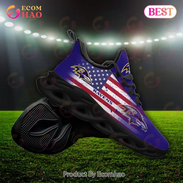 Custom Name – Baltimore Ravens – Personalized Max Soul Shoes
