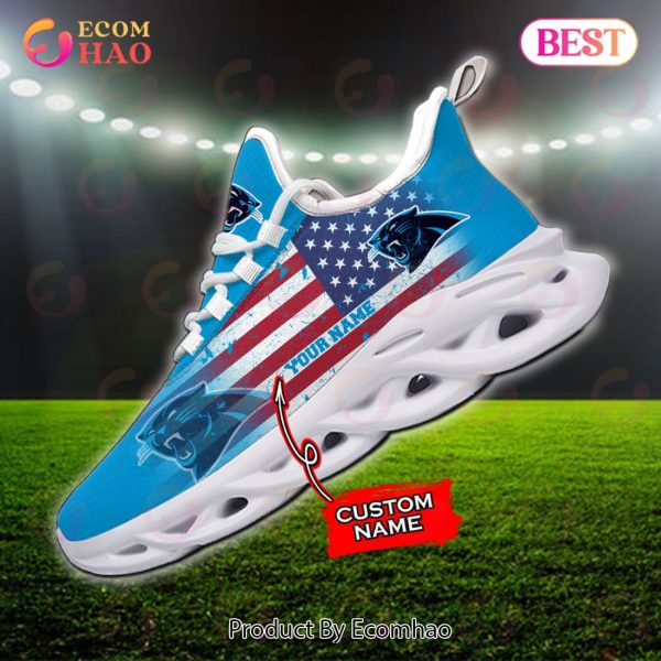 Custom Name – Carolina Panthers – Personalized Max Soul Shoes