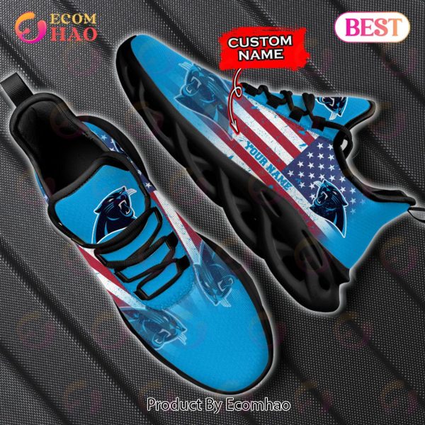 Custom Name – Carolina Panthers – Personalized Max Soul Shoes