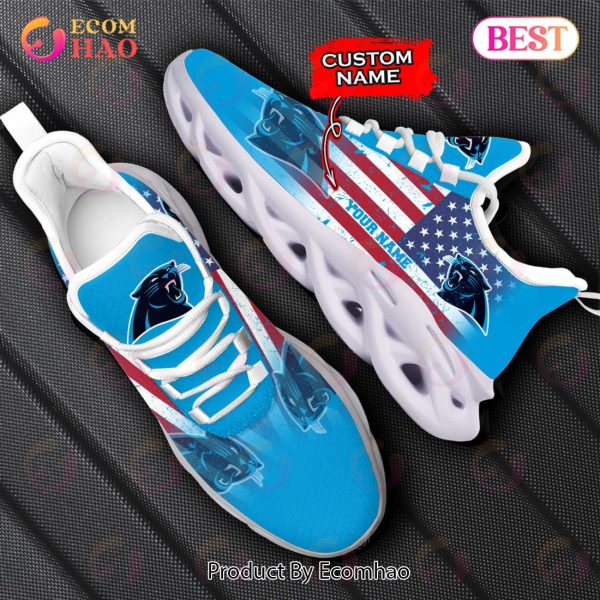 Custom Name – Carolina Panthers – Personalized Max Soul Shoes