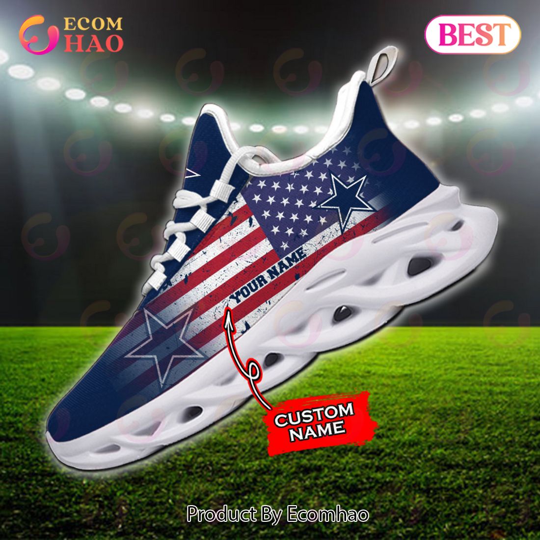 Custom Name – Denver Broncos – Personalized Max Soul Shoes