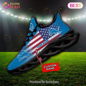 Custom Name – Detroit Lions – Personalized Max Soul Shoes