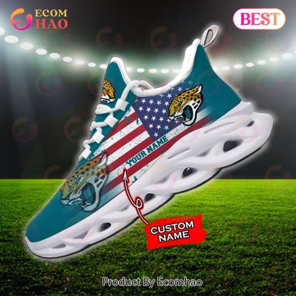 Custom Name – Jacksonville Jaguars – Personalized Max Soul Shoes