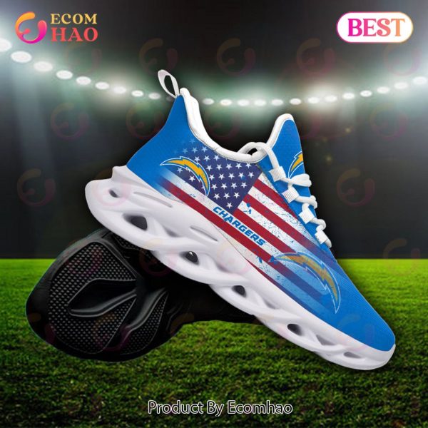 Custom Name – Los Angeles Chargers – Personalized Max Soul Shoes