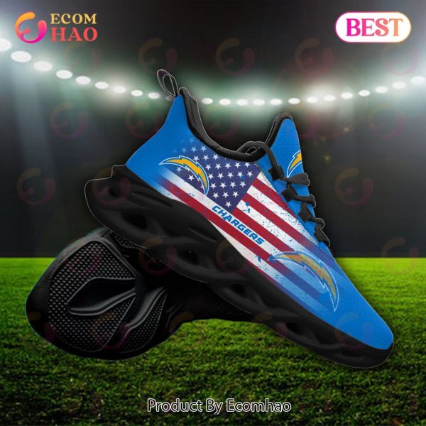 Custom Name – Los Angeles Chargers – Personalized Max Soul Shoes