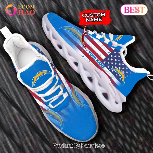 Custom Name – Los Angeles Chargers – Personalized Max Soul Shoes