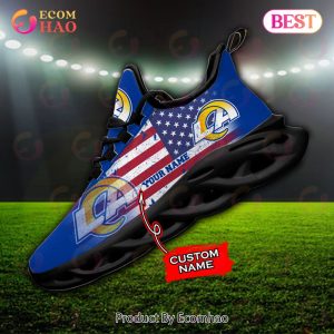 Custom Name – Los Angeles Rams – Personalized Max Soul Shoes
