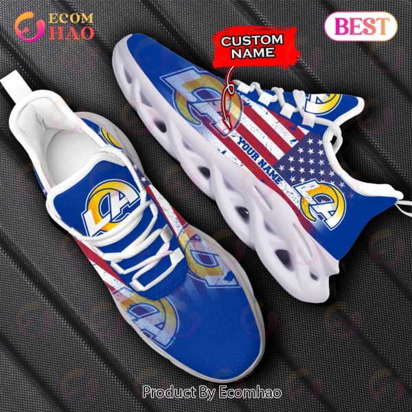 Custom Name – Los Angeles Rams – Personalized Max Soul Shoes