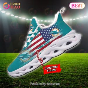 Custom Name – Miami Dolphins – Personalized Max Soul Shoes