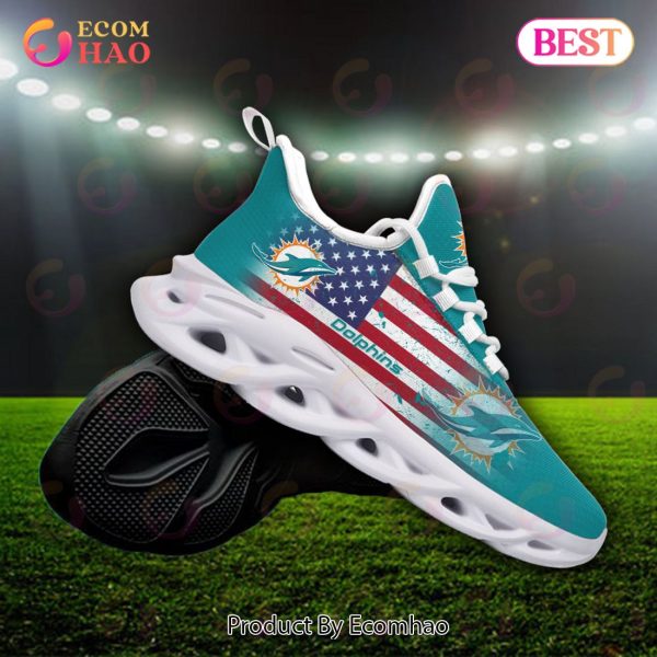 Custom Name – Miami Dolphins – Personalized Max Soul Shoes