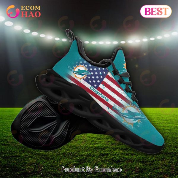 Custom Name – Miami Dolphins – Personalized Max Soul Shoes