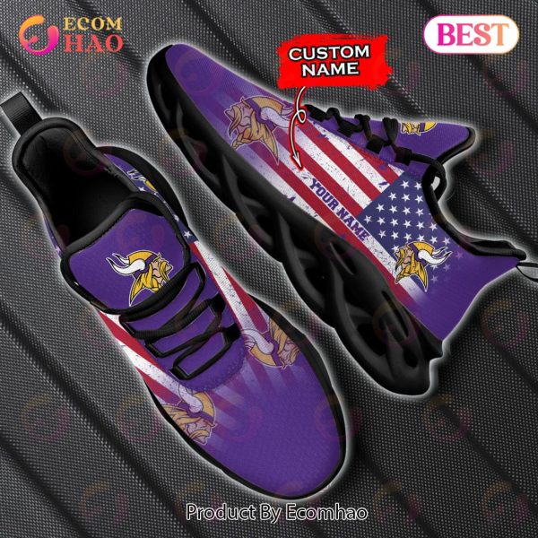 Custom Name – Minnesota Vikings – Personalized Max Soul Shoes