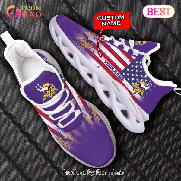 Custom Name – Minnesota Vikings – Personalized Max Soul Shoes