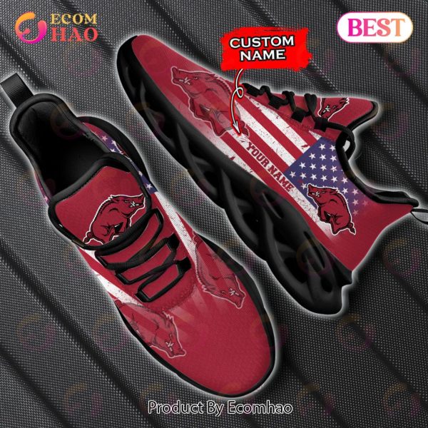 Personalized NCAA Arkansas Razorbacks Max Soul Shoes, Sneaker