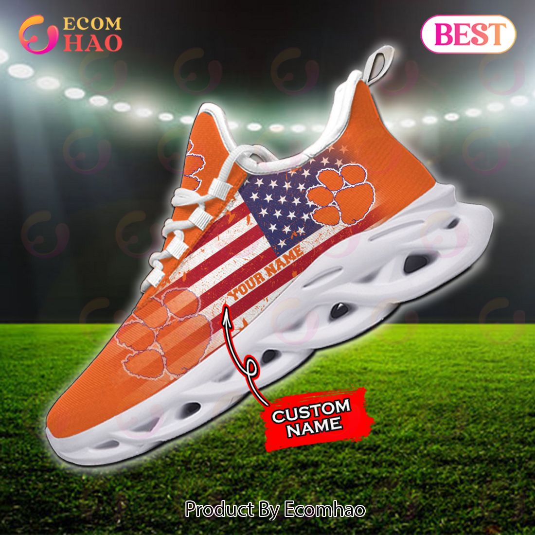 Personalized NCAA Clemson Tigers Max Soul Shoes, Sneaker