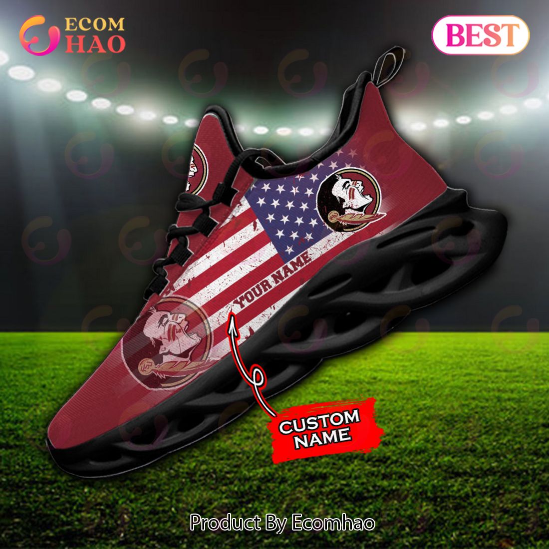 Personalized NCAA Florida State Seminoles Max Soul Shoes, Sneaker