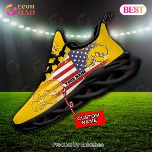 Personalized NCAA Iowa Hawkeyes Max Soul Shoes, Sneaker