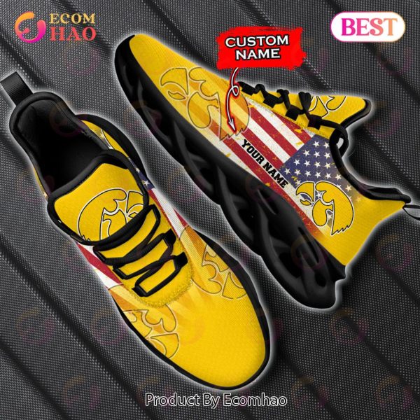 Personalized NCAA Iowa Hawkeyes Max Soul Shoes, Sneaker